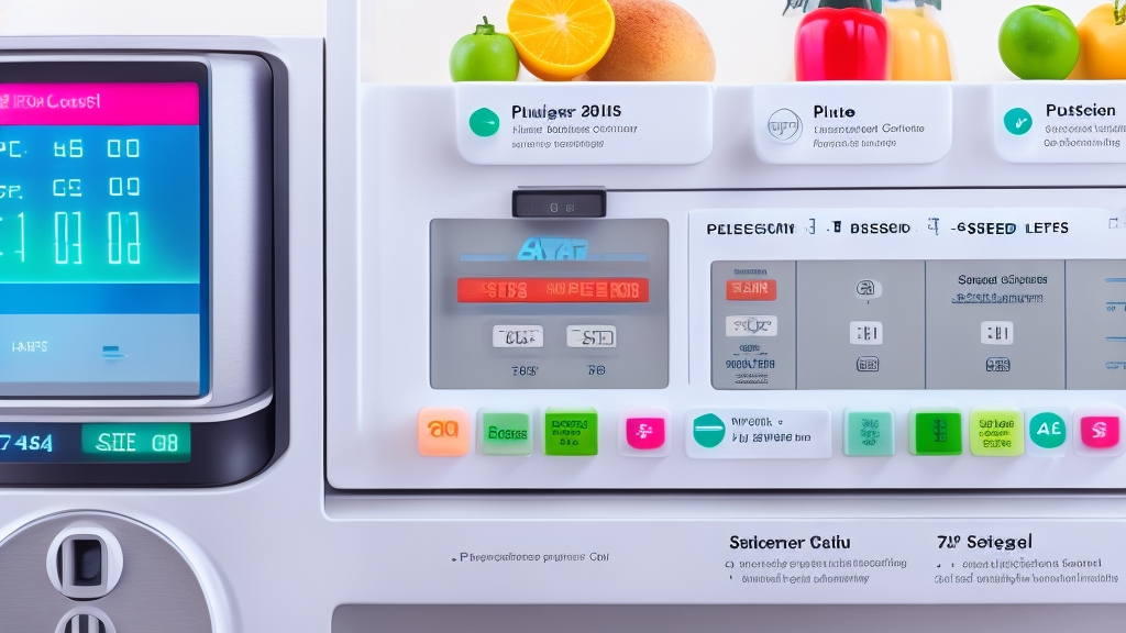 Robotgép sebességi beállítások és vezérlőpanel közeli technikai diagram modern digitális kijelzővel